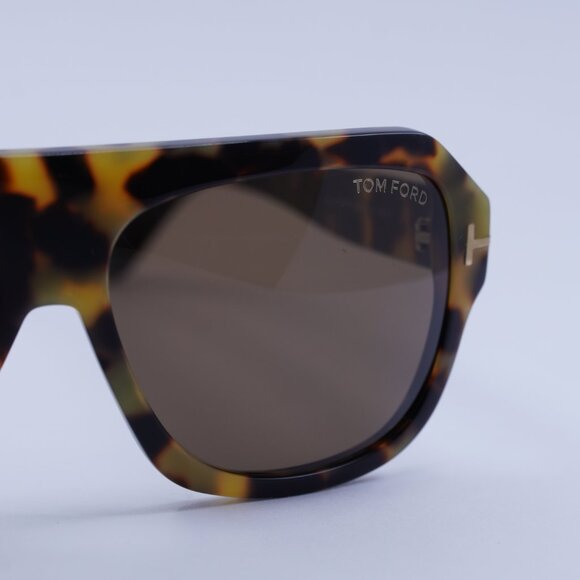 Tom Ford Omar FT0465 56J Sunglasses Havana Aviator Frame, Roviex Lenses - Picture 4 of 9